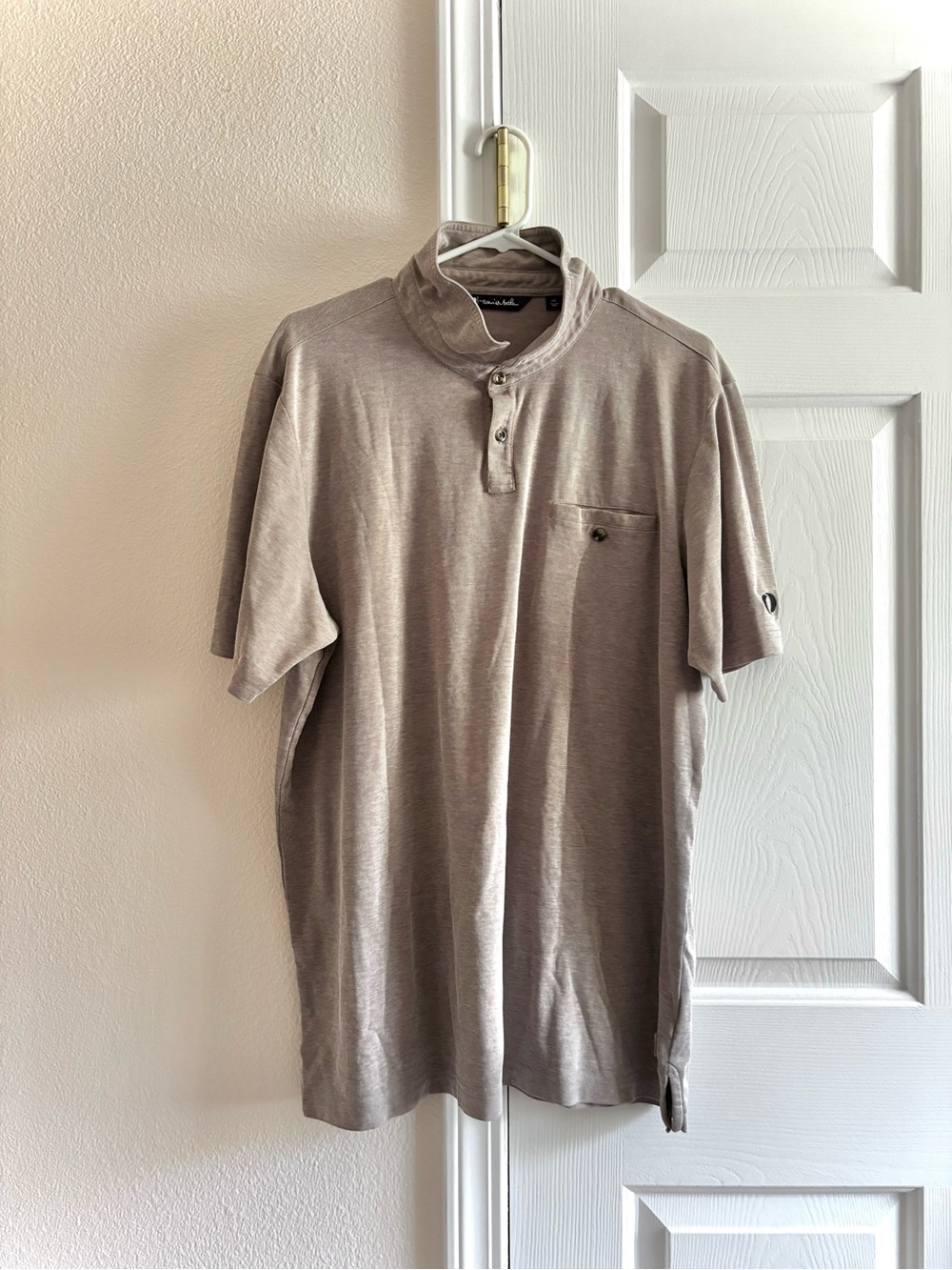 Travis Mathew Mens Tan Short Sleeve Golf Polo XL